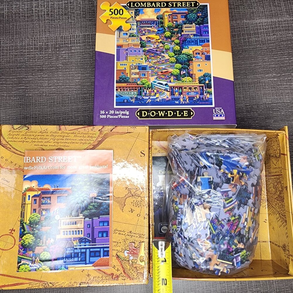Lot of 5 Puzzle Varied Piece Count Balloon Lighthouse Lombard Long Beach SF Used - Picture 10 of 10